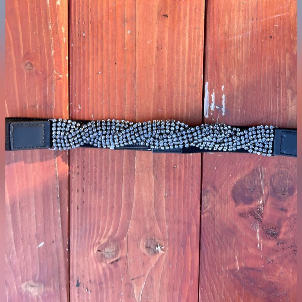 BCBGMaxAzria | Black Chain Waist rhinestone Belt